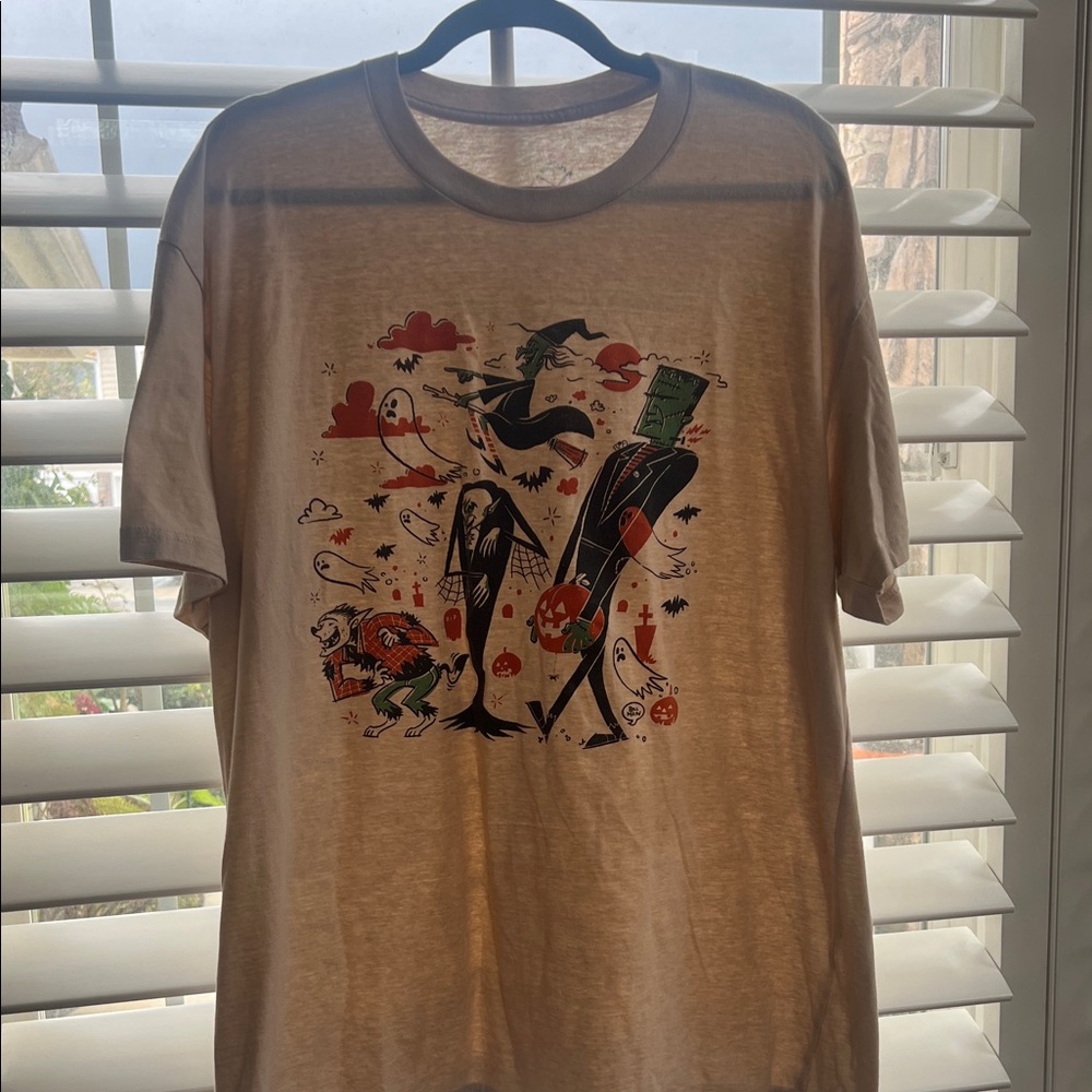 Halloween Monsters Beige T-Shirt - Picture 2 of 3